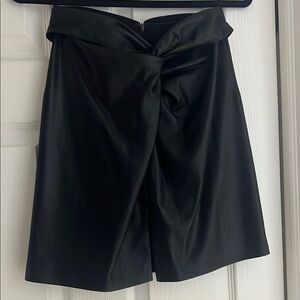 Chic Black Faux Leather Skirt